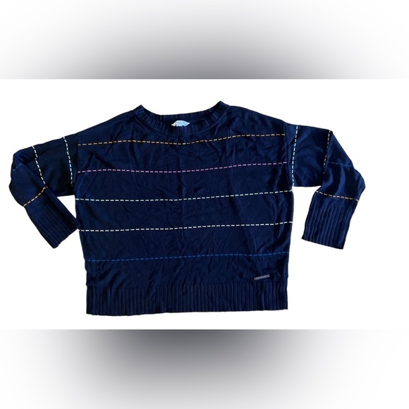 Peace Love World Tops - PEACE LOVE WORLD striped Pullover Sweater Size L Viscoses From Bamboo Tight Knit
